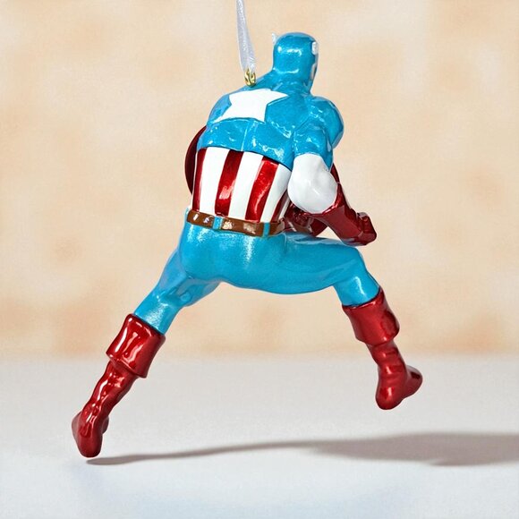 2020 Hallmark Marvel Comics Captain America Premium Metal Ornament IOB w/Price - Picture 8 of 10
